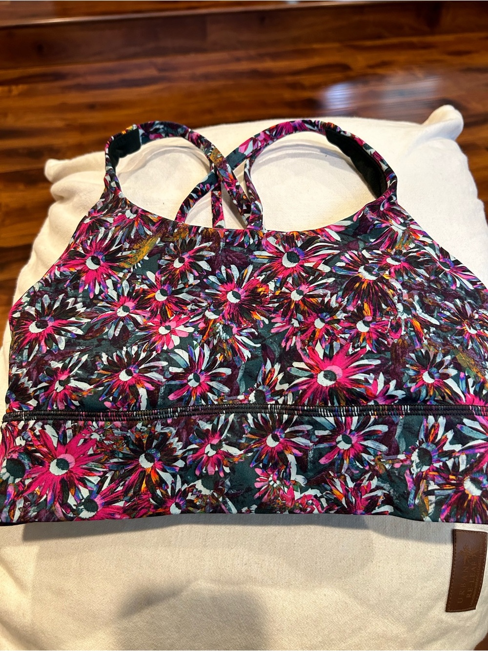lululemon athletica Floral Purple Pink Blue Sports Bra, Size 4